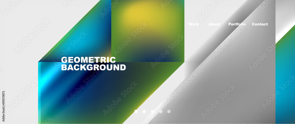 Fototapeta premium Abstract geometric shapes web design page. Vector Illustration For Wallpaper, Banner, Background, Card, Book Illustration, landing page