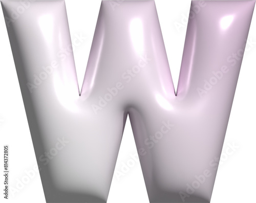 3D Alphabet W