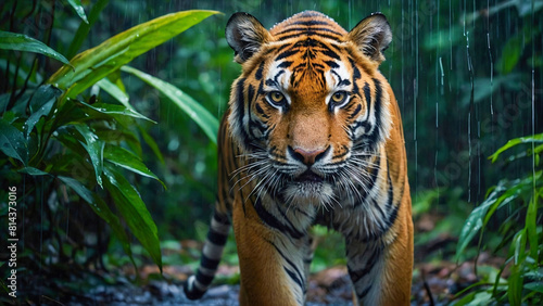 Wildlife photo of a sumateran tiger in the jungle