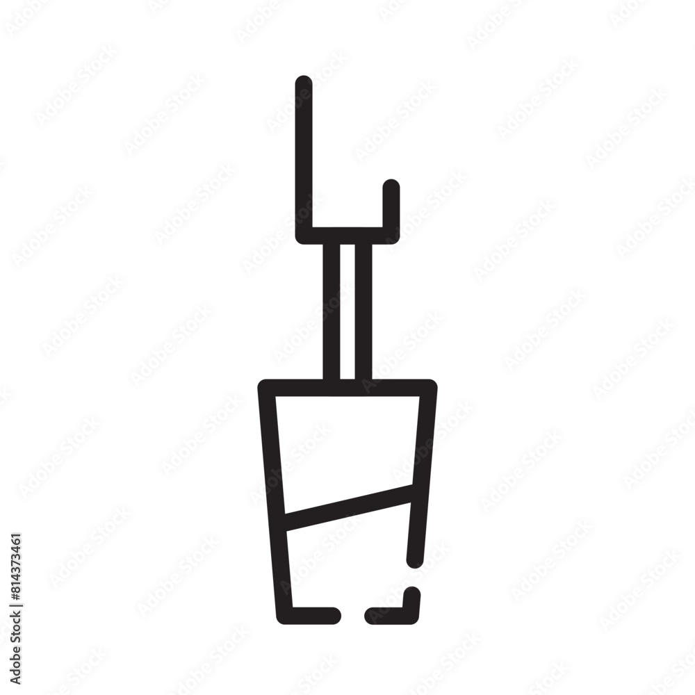 Obraz premium Leather Ripper Seam Line Icon