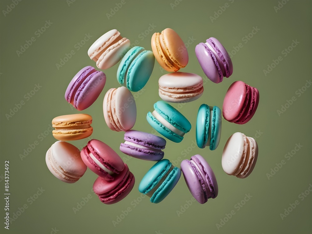 Obraz premium colorful macaroons isolated on white