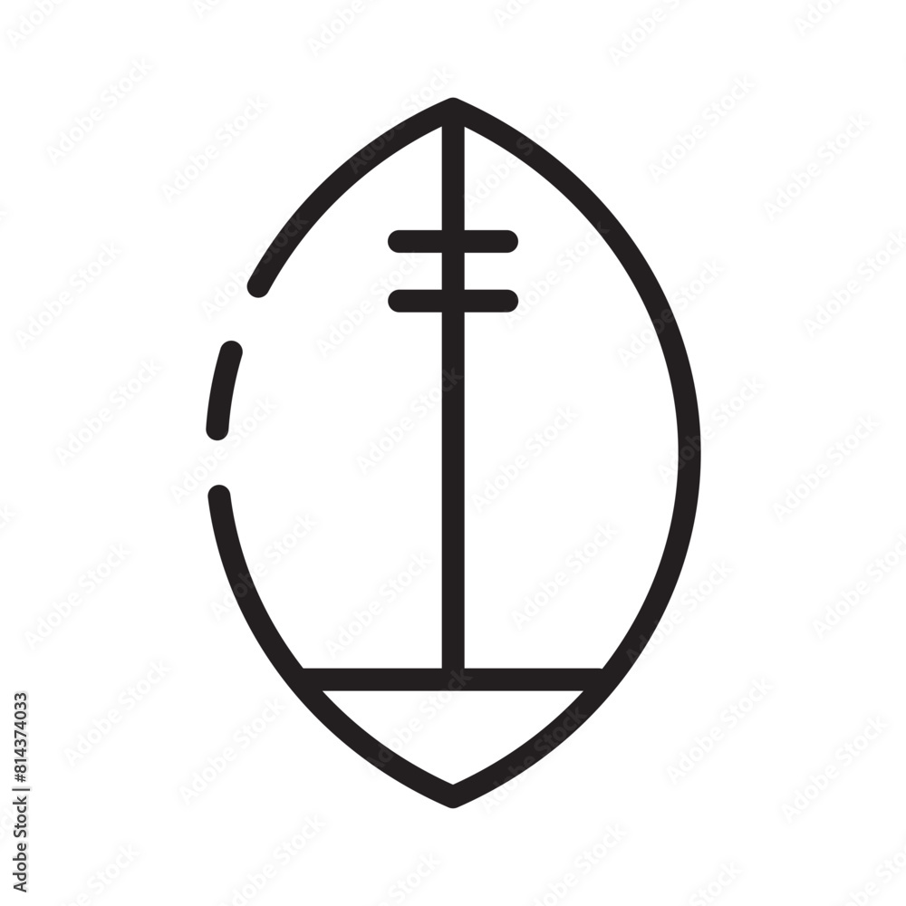 Activity Ball Rugby Line Icon Activity Ball Rugby Line Icon