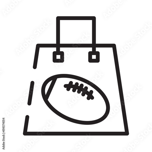 Bag Purchase Rugby Line Icon