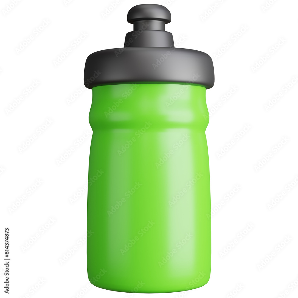 3d render of sport water bottle with fitness equipment. 3d render of sport water bottle with fitness equipment.