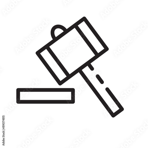 Deal Estate Law Line Icon