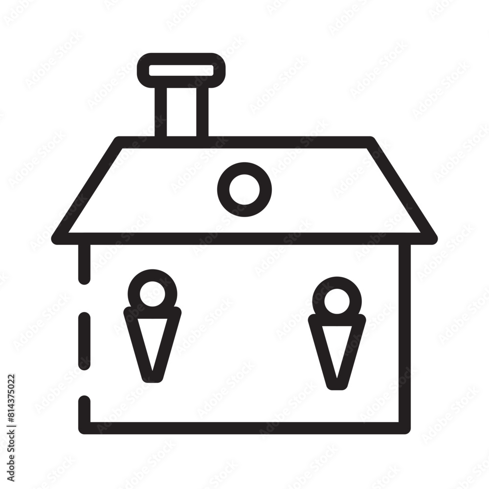 Building Estate Home Line Icon Building Estate Home Line Icon