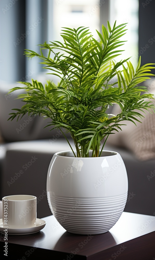 plant in a vase on the table plant in a vase on the table
