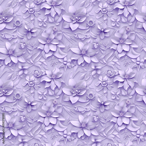 Floral purple color, form natural, seamless fabric pattern.