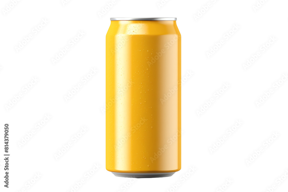 aluminum yellow can isolated on white aluminum yellow can isolated on white