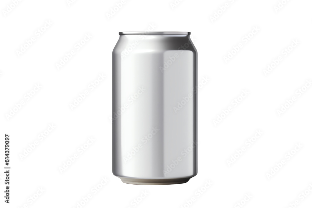 Image shows a plain silver can on a black background. Image shows a plain silver can on a black background.