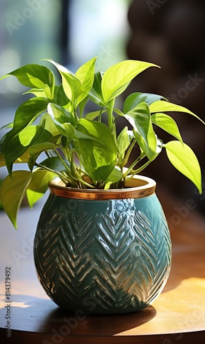 a pot of Golden Pathos plant 