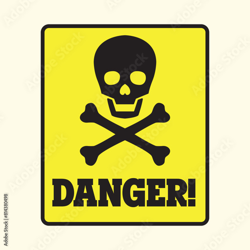 Danger signs set Pro Vector, Sign of Poison Vectors Free Vector 