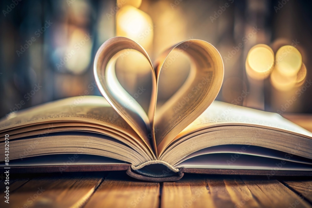 Fototapeta premium A heart in the pages of a book