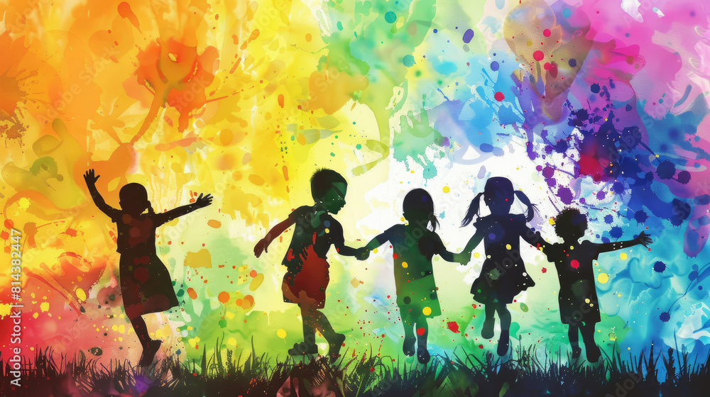 Playful Cheerful Children Illustrations Playful Cheerful Children Illustrations