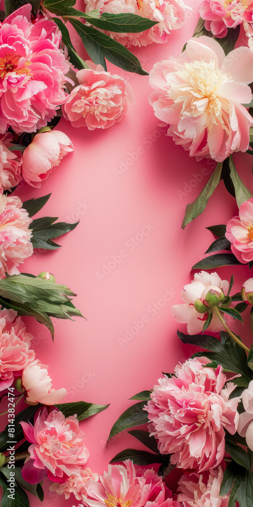 Decorative Rose Buds On A Matte Pink Smooth Background With A Blank Area Created Using Artificial Intelligence Decorative Rose Buds On A Matte Pink Smooth Background With A Blank Area Created Using Artificial Intelligence