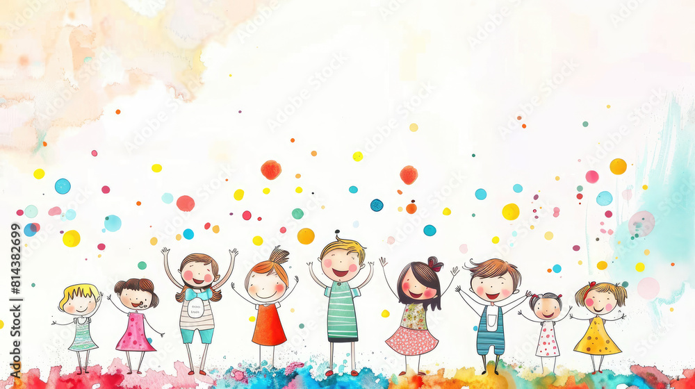 Playful Cheerful Children Illustrations