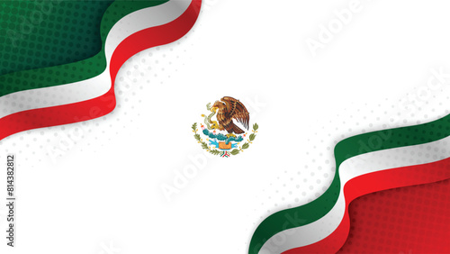Mexico flag color background concept for National holiday, Independence Day and other events