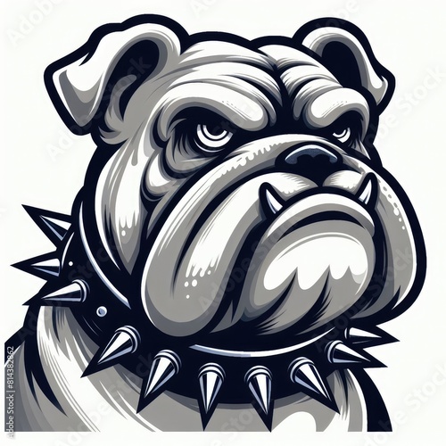 A dog with spiked collar image attractive lively has illustrative meaning illustrator.