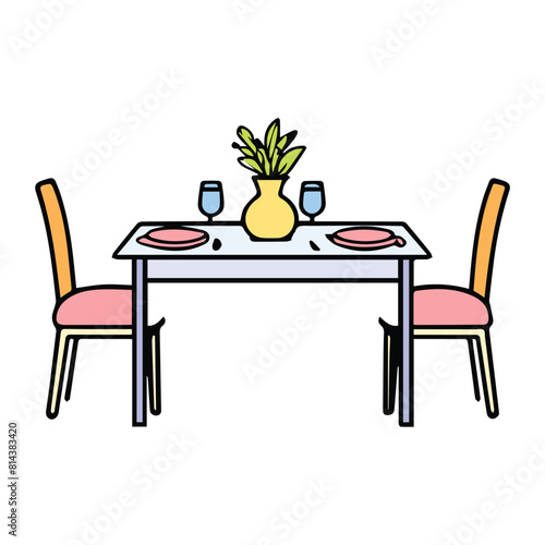dinner line color  icon vector design illustration for logo uses