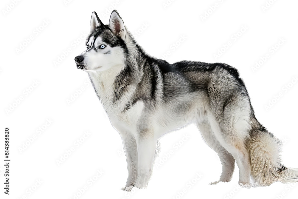 Siberian Husky Dog Isolated Siberian Husky Dog Isolated