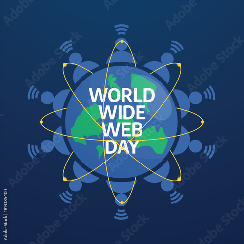 vector graphic of World Wide Web Day ideal for World Wide Web Day celebration.