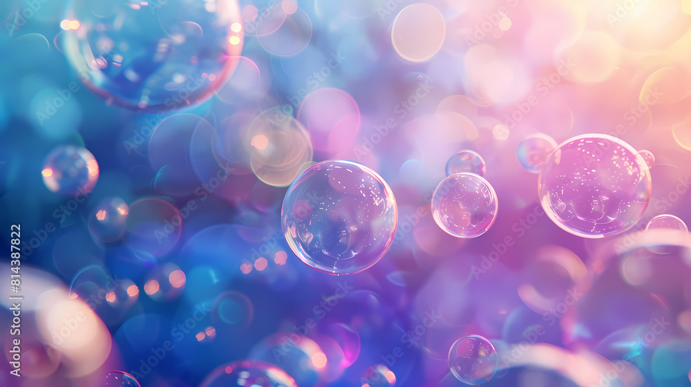 Blurred background of colorful soap bubbles Blurred background of colorful soap bubbles
