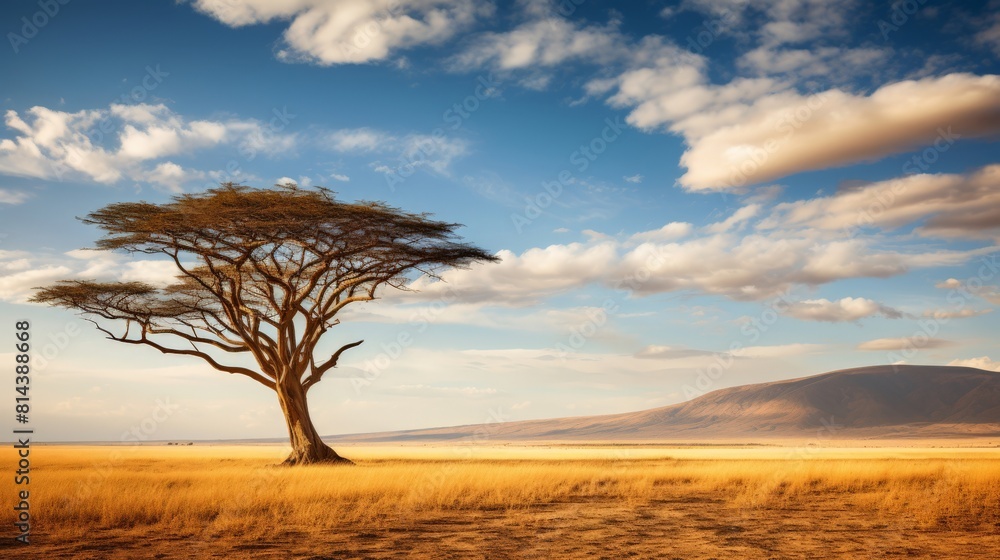 The striking beauty of the African savannah. Weather conditions are dry