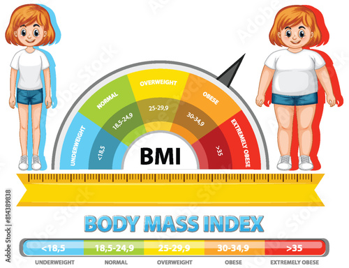 Visual representation of BMI categories and ranges