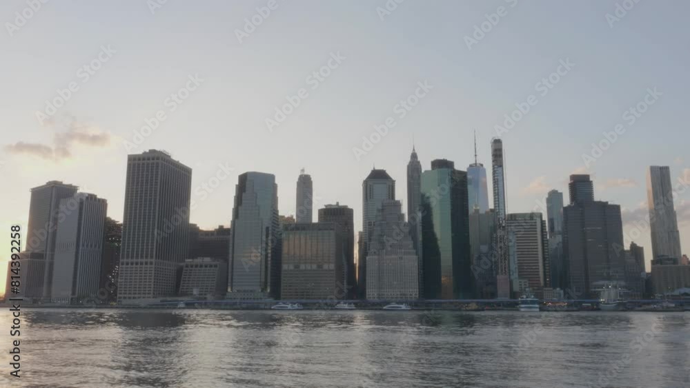 Time lapse of New York City's Financial District at dusk Time lapse of New York City's Financial District at dusk