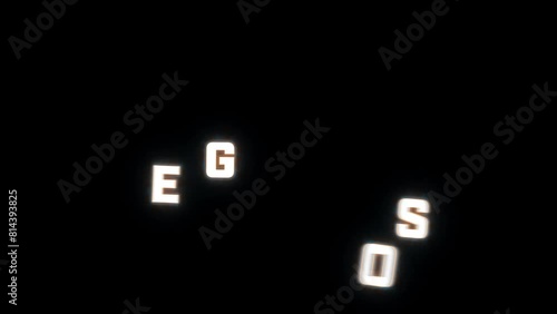 4K text reveal of the word 