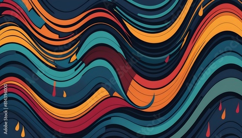 Abstract patterns inspired by music sound waves