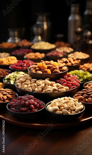 assorted nuts and dried fruit collection.  © Saad