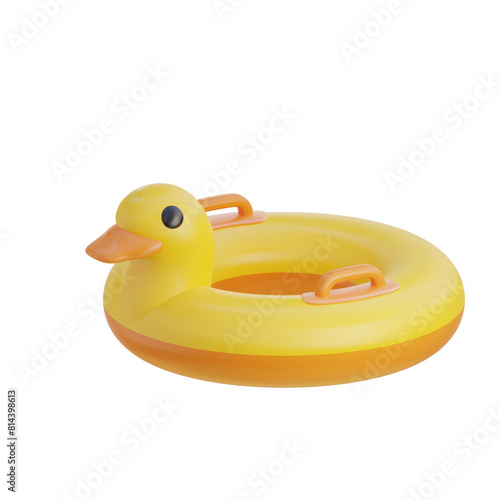 Obraz na plátně 3d duck float summer icon