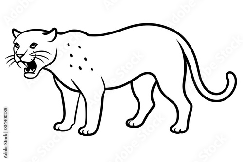  leopard line art silhouette illustration