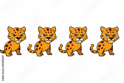 leopard cartoon vector illustration