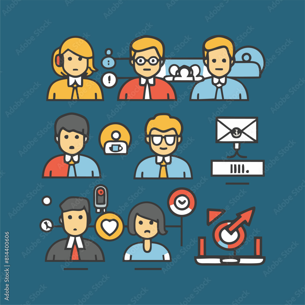 sheet Icons of business training and workshops sheet Icons of business training and workshops