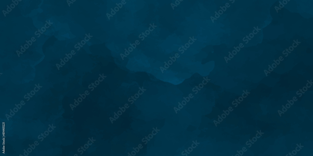 Fototapeta premium Abstract black and dark blue background with spotlight border and watercolor painted old grunge or smoke texture. black wall, stone texture for the background. beautiful dark blue watercolor grunge.