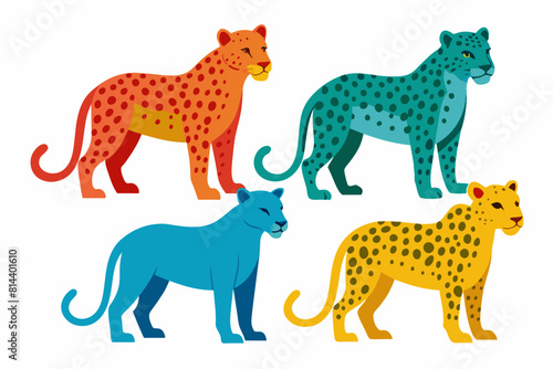 leopard cartoon vector illustration