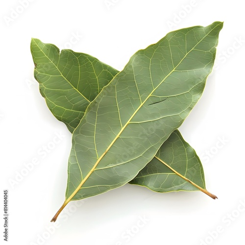 bay leaves isolated on white background