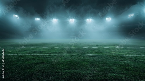 Stunning Sports Stadium at Night Generative AI