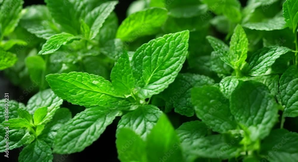 Macro move, Fresh Mint Leaf Videos Macro move, Fresh Mint Leaf Videos
