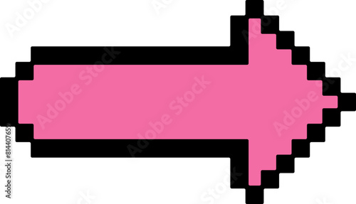 Pixelated arrow button