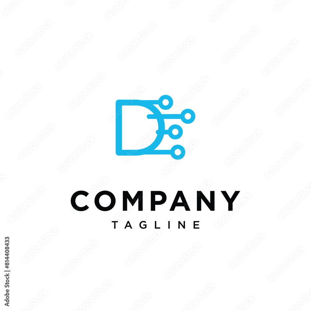 Letter D circuit Electric logo icon vector template.eps Letter D circuit Electric logo icon vector template.eps