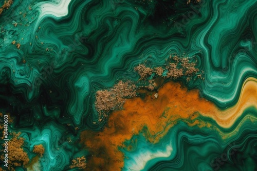 Digitally Created Liquid Paint Design green background © Dreamweave