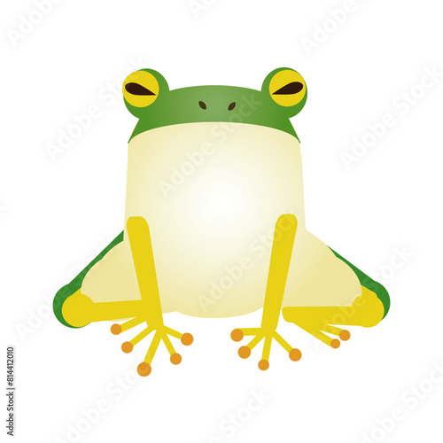 シンプルなアマガエルのイラスト