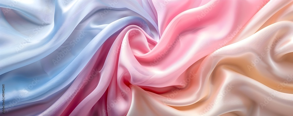 Obraz premium Smooth Silk Drapes in Pastel Hues for Delicate Apparel and Product Presentation