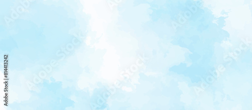 Blue sky with cloud .Beautiful blue sky with white clouds .bright cloud cover in the sun calm clear winter air background .gradient light white background.	