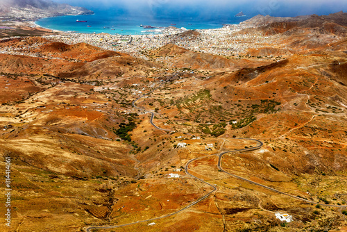 Bay and town of Mindelo, Island Sao Vicente, Cape Verde, Cabo Verde, Africa. photo