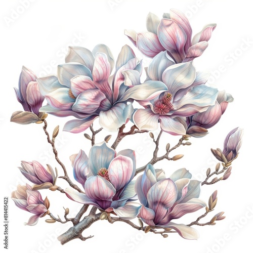 Whimsical Watercolor Floral Clipart for Fantasy Designs Generative AI