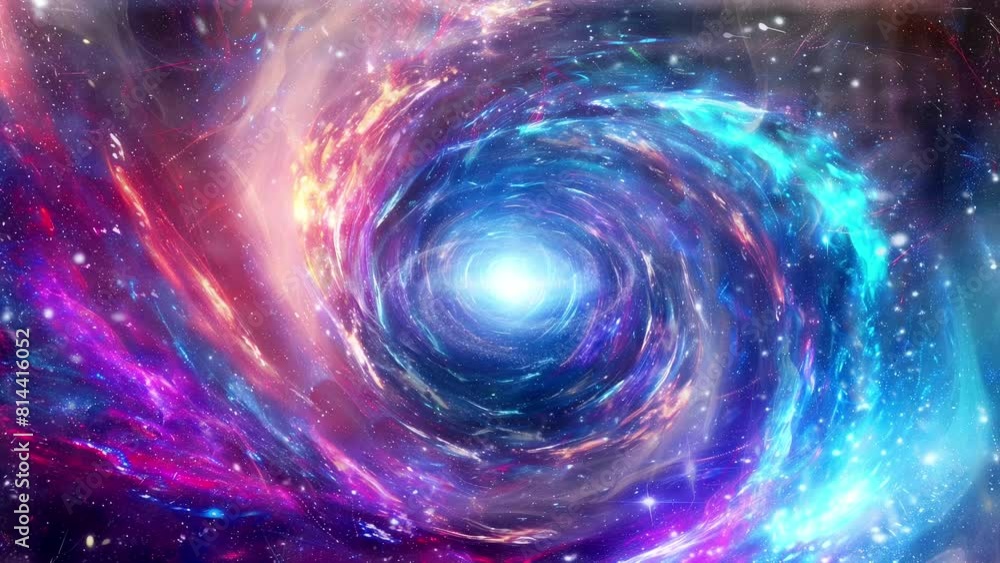 Abstract colorful background swirling, vortex or tunnel animation